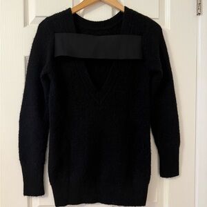A|X Armani Exchange V Back Tunic Sweater - Black XS
